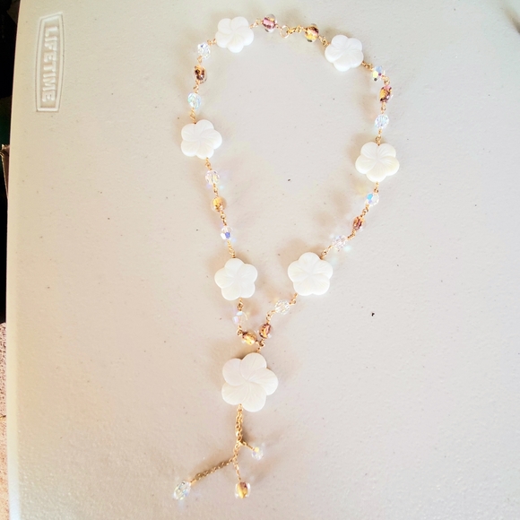 Handmade 14KG Filled Swarovski Crystal & Mother Of - Picture 4 of 4